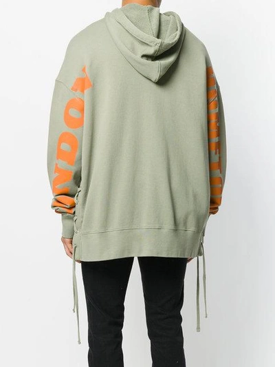 Shop Faith Connexion Oversized Zipped Hoodie In Green