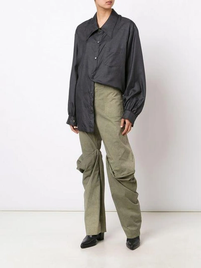 Shop Vivienne Westwood 'boot' Wrap Knee Jeans In Green