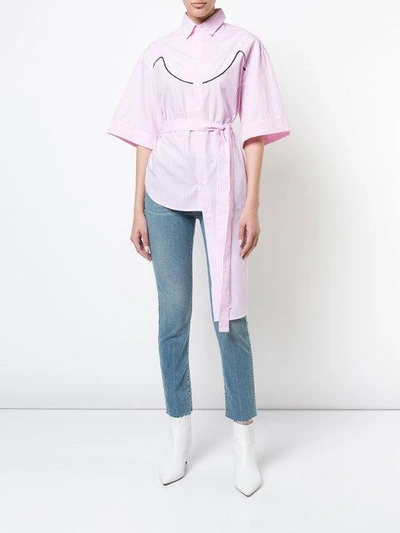 Shop Neith Nyer Cowgirl Striped Shirt - Pink