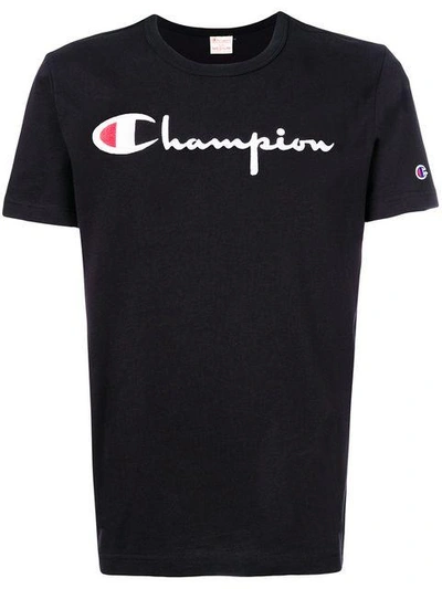 Shop Champion Logo Print T-shirt In Black