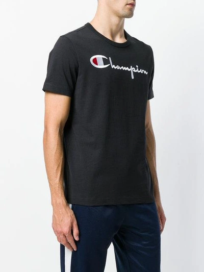 Shop Champion Logo Print T-shirt In Black