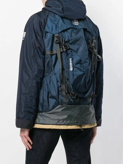 Shop Junya Watanabe Cargo Hooded Jacket In Blue