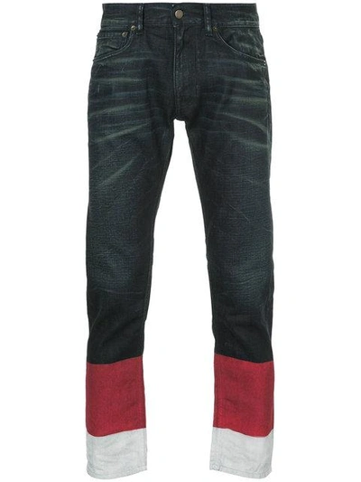 Shop Ports V Colour Block Jeans In Blue