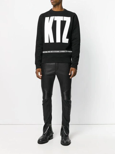 Shop Ktz Logo Sweatshirt In Black
