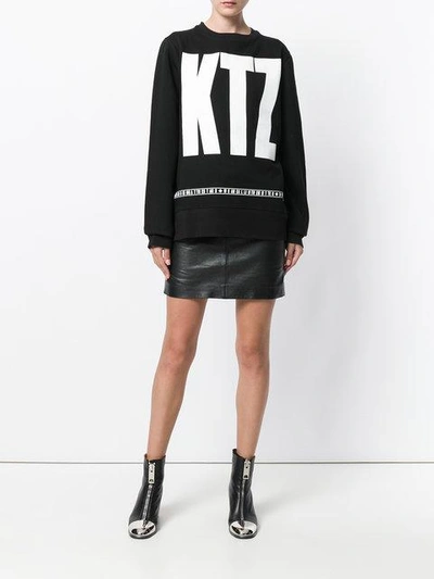 Shop Ktz Logo Sweatshirt In Black