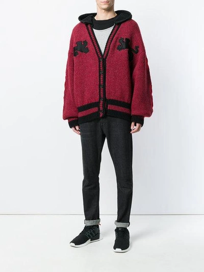 Shop Yeezy Graphic Calabasas Cardigan - Red