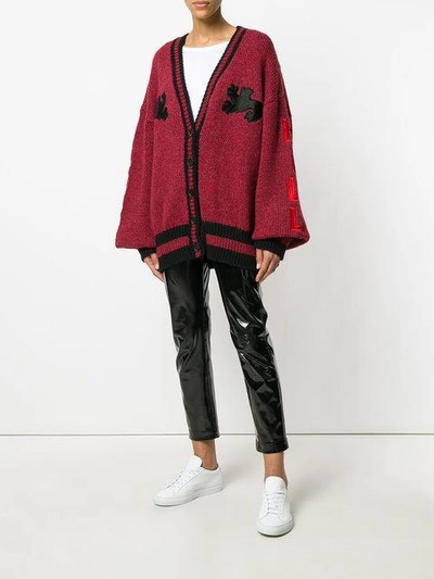 Shop Yeezy Graphic Calabasas Cardigan - Red