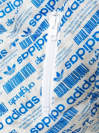 Shop Adidas Originals By Alexander Wang Reversible Logo Print Padded Jacket In Blue