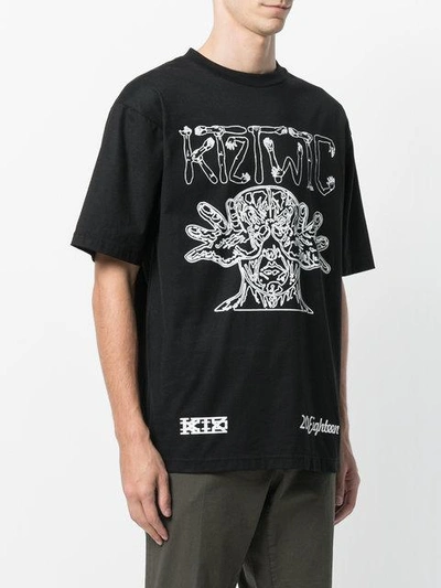 Shop Ktz Arm Vision Print T-shirt In Black