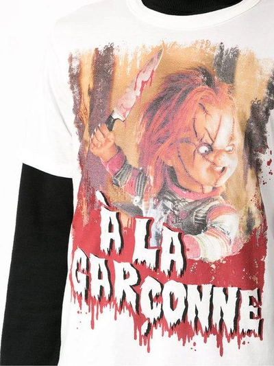 Shop À La Garçonne Printed T-shirt - White