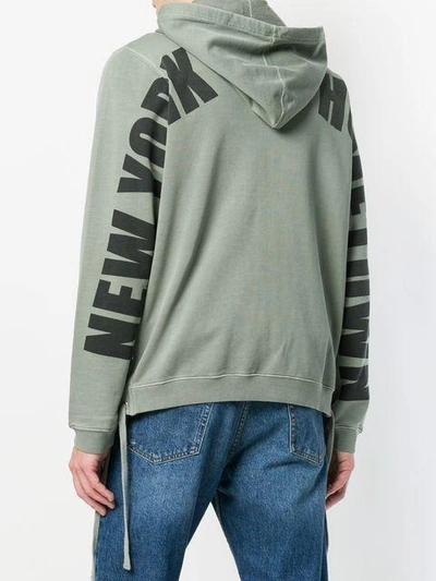 Shop Faith Connexion Zipped Hoodie In Green