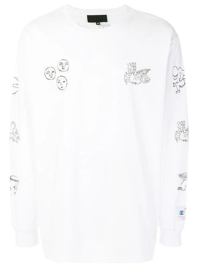 Shop Xander Zhou Longsleeved T-shirt - White