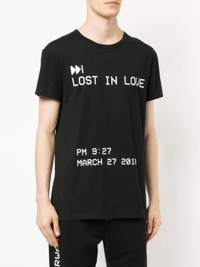 Shop Ports V Slogan Short-sleeve T-shirt - Black