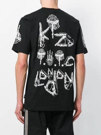 Shop Ktz Heart Skeleton T-shirt In Black