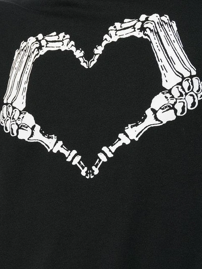 Shop Ktz Heart Skeleton T-shirt In Black