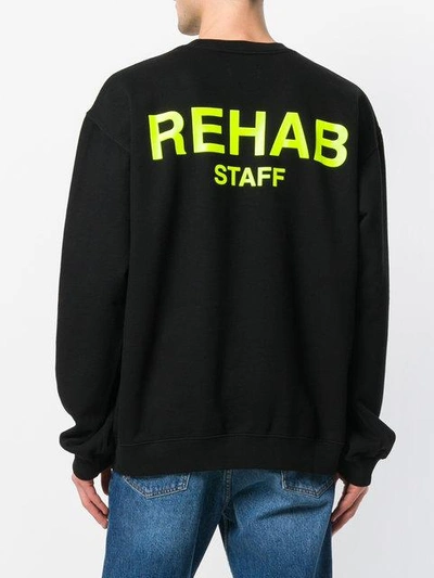 Shop Rta Rehab Print Sweatshirt - Black
