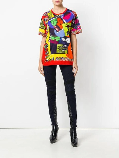 Shop Versace Vogue Print Tribute T-shirt In Multicolour