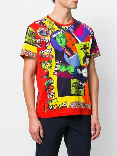 Versace Vogue Print Tribute T-shirt In Multicolour | ModeSens