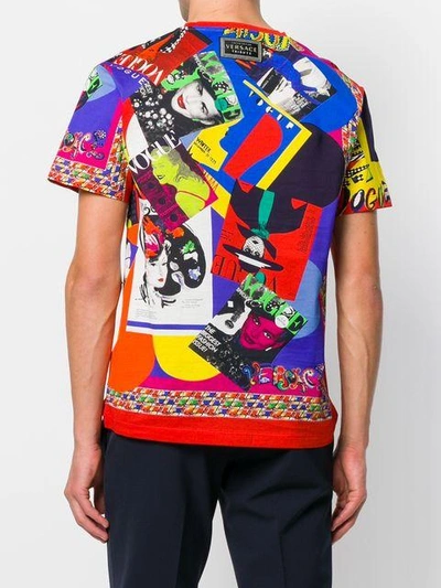 Shop Versace Vogue Print Tribute T-shirt In Multicolour