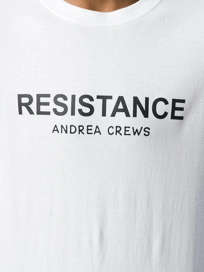 Shop Andrea Crews Logo Patch T-shirt - White