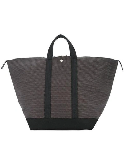 Shop Cabas Large Bowler Bag In Grey