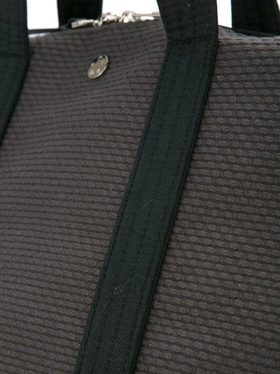 Shop Cabas Large Bowler Bag In Grey
