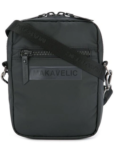 Shop Makavelic Ludux Box Logo Pouch Bag In Black
