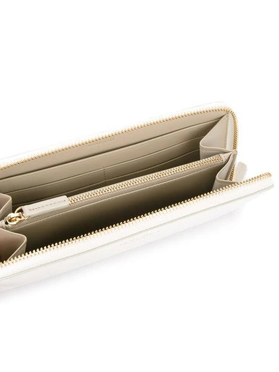 Shop Smythson Zip Around Wallet - White