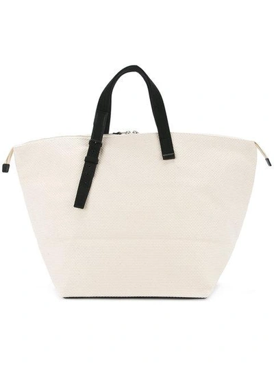 Shop Cabas Large Bowler Bag In White