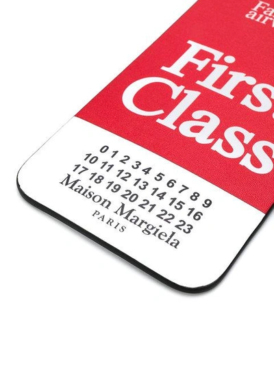 Shop Maison Margiela First Class Printed Luggage Tag - Red