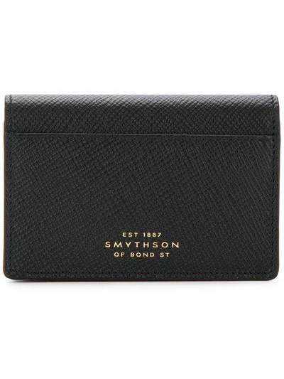 Shop Smythson Snap Button Wallet In Black