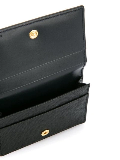 Smythson Snap Button Wallet In Black