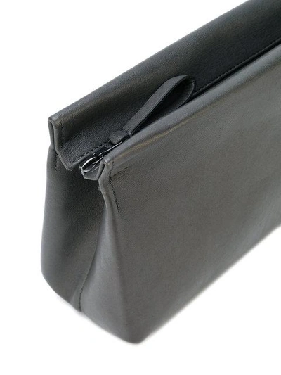 Shop Isaac Reina Zip Fastening Wash Bag In Grey