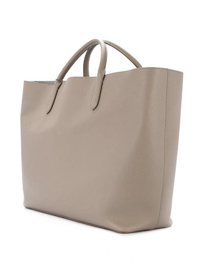 Shop Smythson Classic Tote Bag - Grey