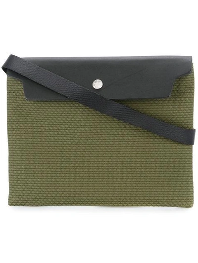 Shop Cabas Flap Shoulder Bag In Green