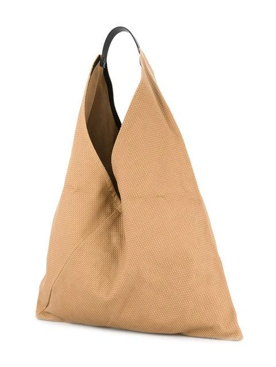 Shop Cabas Triangle Shaped Tote In Brown