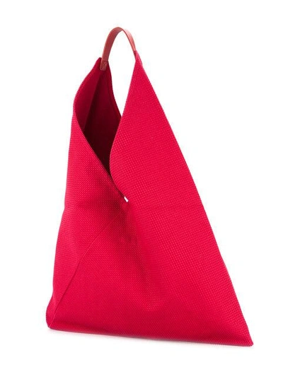 Shop Cabas Triangle Shaped Tote In Red