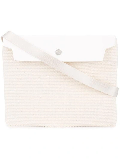 Shop Cabas Flap Shoulder Bag In White