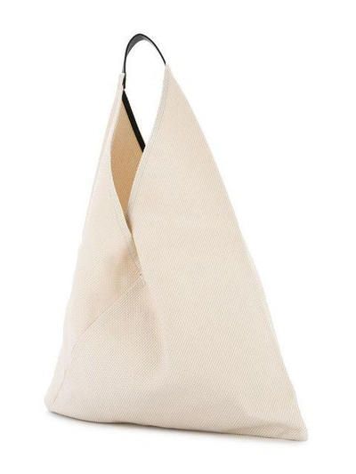 Shop Cabas Large Triangle Tote In White
