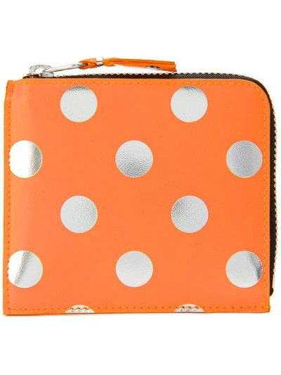 Shop Comme Des Garçons Polka Dot Small Wallet In Yellow