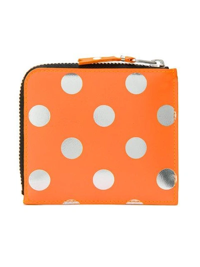 Shop Comme Des Garçons Polka Dot Small Wallet In Yellow