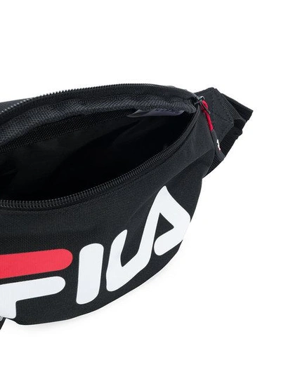 Shop Fila Logo Print Belt Bag In Black