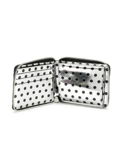 Shop Comme Des Garçons Polka Dots Print Wallet In Metallic