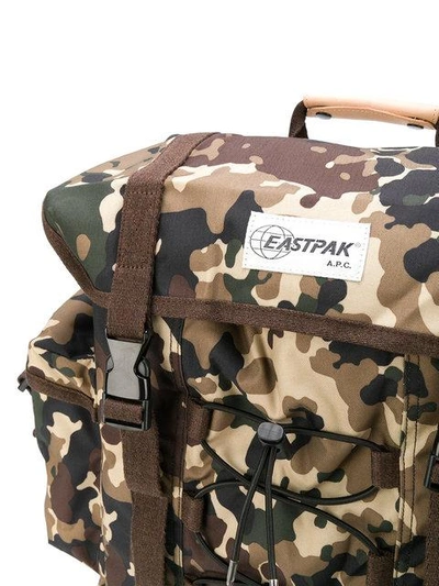 Shop Apc Camouflage Print Backpack In Multicolour