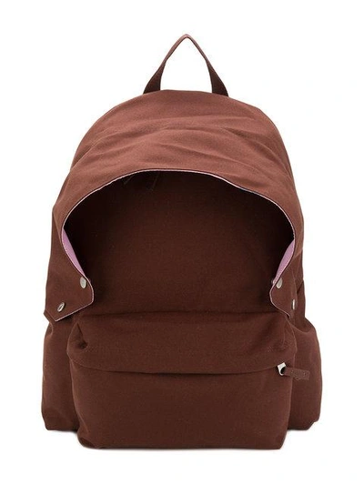 Shop Raf Simons Eastpak X  Zipped Backpack In Brown