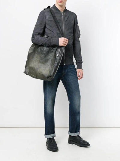 Shop Isaac Sellam Experience Oversized Messenger Bag - Black
