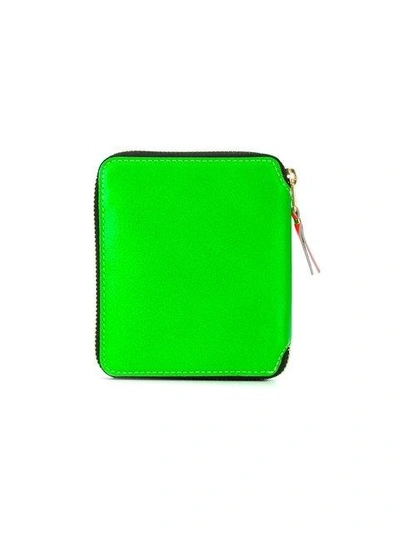 Shop Comme Des Garçons Small Rectangular Zip Wallet In Green