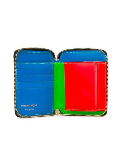 Shop Comme Des Garçons Small Rectangular Zip Wallet In Green