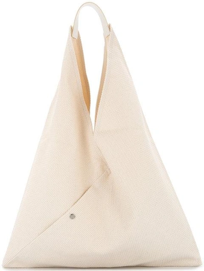 Shop Cabas Triangle Shaped Tote In White
