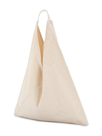 Shop Cabas Triangle Shaped Tote In White